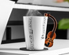 Music Gift Duo - Music mug VIOLIN + coaster 
