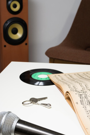 Music key ring - microphone
