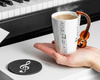 Music Gift Duo - Music mug VIOLIN + coaster 