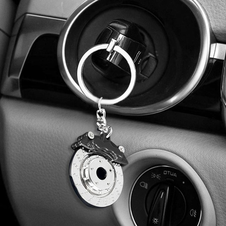 Moto brake disk keychain