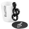 Music Gift Duo - Music mug TREBLE CLEF + coaster 