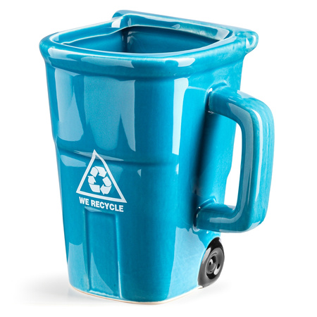 Trash bin mug - blue 