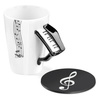 Music Gift Duo - Music mug PIANO + coaster