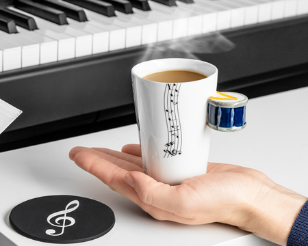 Music Gift Duo - Music mug FLUTE + coaster 