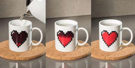 Pixel heart mug