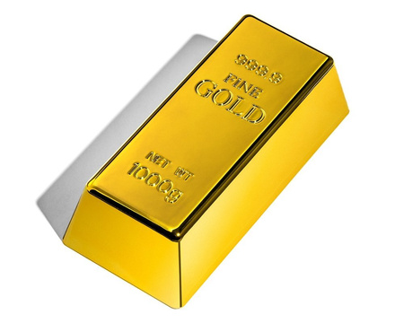 Gold bullion - door stopper 