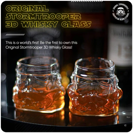 Stormtrooper 3D Whisky Glass - 2 pcs set - 300 ml