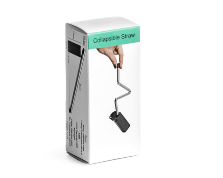 Stainless steel drinking straws (2 pcs/set + brush)