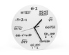 Math clock white