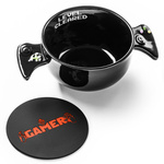 Gamer bowl with silicone coaster gift set