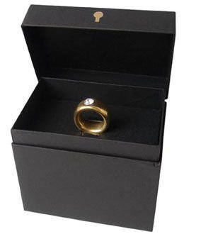 Ring mug black - golden ring