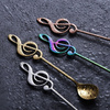 Metal tea spoons MUSIC CLEF 3 pcs