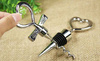 Heart shaped bottle stopper and opener - BLACK