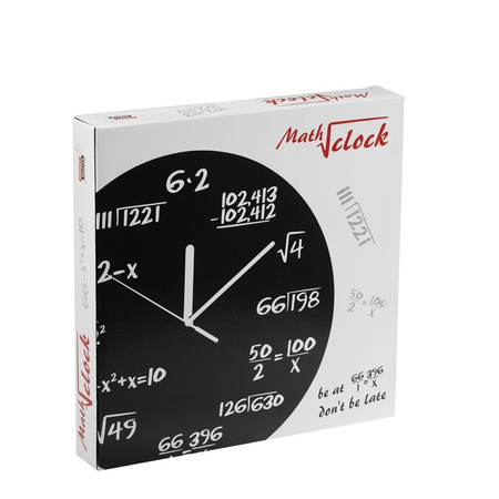 Math clock black