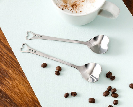 Heart shaped spoons 2 pcs set