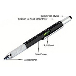 Multiool pen 6in1 - BLACK