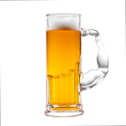 Muscle beer glass
