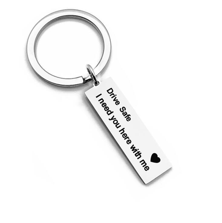 Keychain with plate Drive Safe