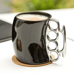 Brass Knuckle Mug - black