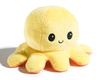 Reversible plush toy - octopus (orange- yellow)    