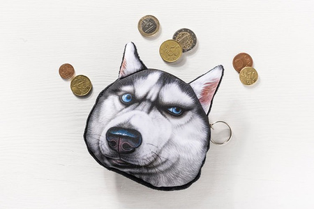 3D Dog coin bag model 2