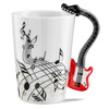 Music Gift Duo - Music mug ELECTRIC GUITAR RED + coaster