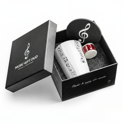 Music Gift Duo - Music mug FLUTE + coaster 