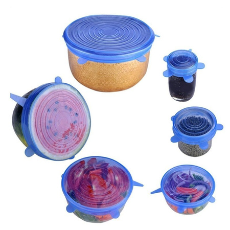 Silicone food covers 6 pcs