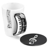 Music Gift Duo - Music mug KEYBOARD + coaster 