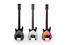 Guitar metal tea spoons COLORFUL 3 pcs