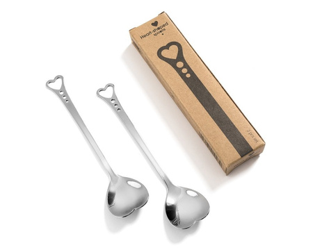 Heart shaped spoons 2 pcs set