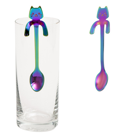 Cat tea spoons 2 pcs RAINBOW