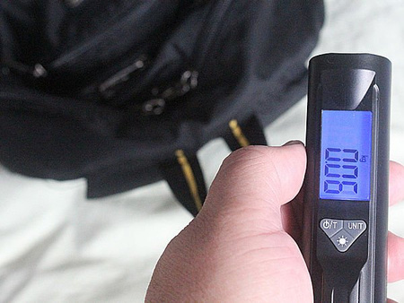 Luggage scale with LED light