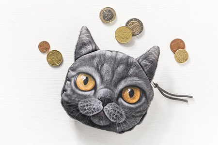 3D Cat coin bag model 4