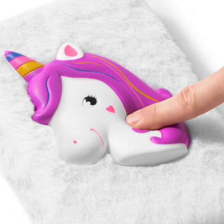 Notebook squishy UNICORN with furry