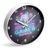 GAMER'S wall clock - glows in the dark