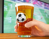STUCK  in GLASS - FOOTBALL glass