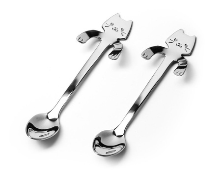 Cat tea spoons 2 pcs. SILVER