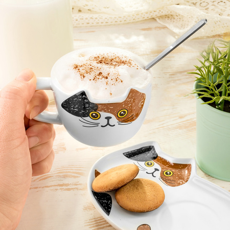 Cat cup and saucer set 