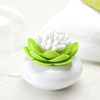 Lotus bud & tooth pick holder - GREEN