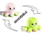 Reversible plush toy - octopus (pink - green)