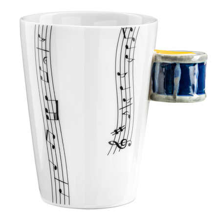 Music Gift Duo - Music mug DRUM blue+ coaster