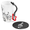 Music Gift Duo - Music mug ELECTRIC GUITAR RED + coaster