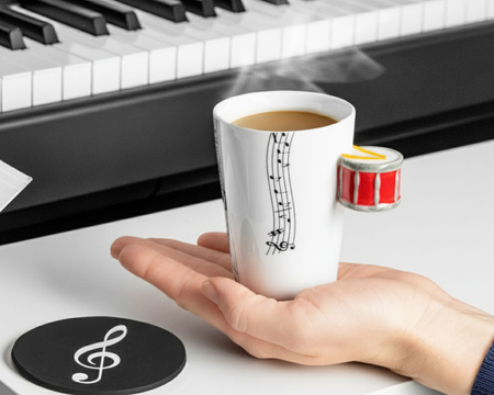 Music Gift Duo - Music mug FLUTE + coaster 