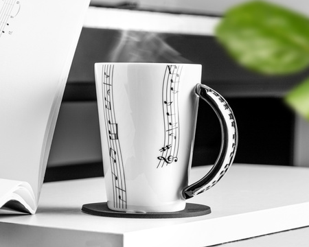 Music Gift Duo - Music mug KEYBOARD + coaster 