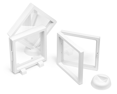 Display floating frames 3 pcs - WHITE