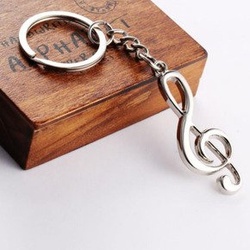 Music key ring - musical note