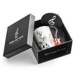 Music Gift Duo - Music mug ELECTRIC GUITAR RED + coaster