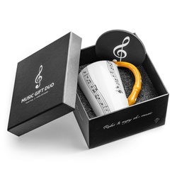 Music Gift Duo - Music mug FLUTE + coaster