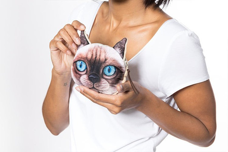 3D Cat coin bag model 1